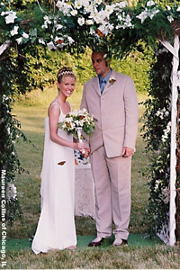 Chicago Illinois butterfly release at outdoor wedding