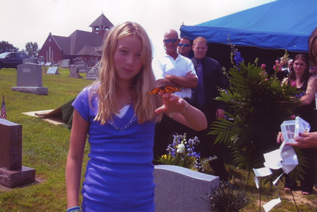 Pennsylvania butterfly release at a funeral.
